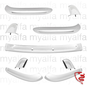 BUMPERS - SPIDER 750 - 1959-65 - SET FRONT & REAR, ROUND CUTOUTS 