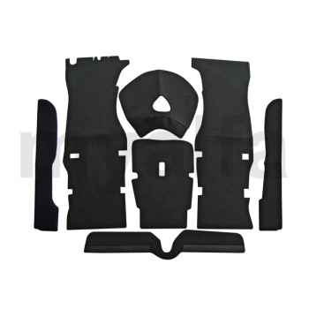CARPET SET GT BERTONE HANGING PEDALS VELOURS BLACK NO CONSOLE