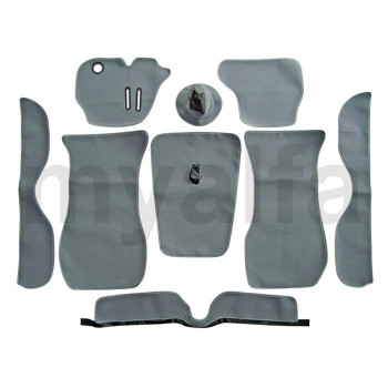 CARPET SET GIULIA SPRINT GTV, VELOURS LIGHT GRAY