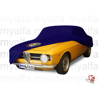 CAR COVER MADE TO MEASURE ALFA ROMEO GT BERTONE WITH LOGO, BLUE