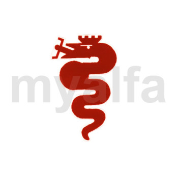 "STICKER ""ALFA SNAKE"" red"  140 MM                        