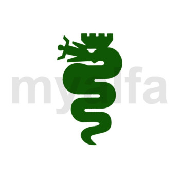 SERPENT STICKER FOR BONNET,   500 mm GREEN                  