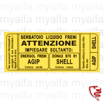 STICKER BRAKE FLUID 101                                     