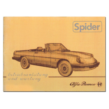 MANUAL SPIDER                 1983-85 (REPRINT-GERMAN       LANGUAGE)