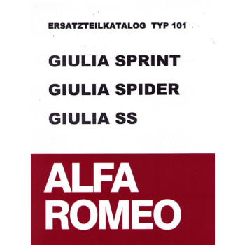SPARE PART CATALOG TYP 101    GIULIA SPRINT/SPIDER/SS,      500 PAGES