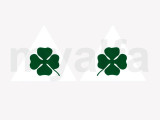 SET STICKER "CLOVERLEAF"      LARGE ON A WHITE TRIANGLE,    left and right