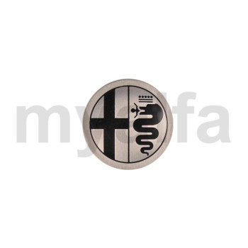 Emblem alu fælg sort / silberner Hintergrund 48 mm Hintergrund