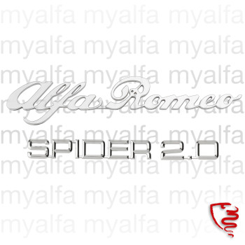 skriftsæt Spider 1990-93 selvklæbende, bestehend aus: Alfa Romeo "SPIDER" "2.0"
