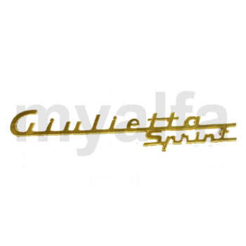 skrift "Giulietta Sprint" guld, 110mm 