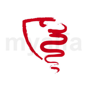 klistermærke "myalfa" rød, 12,5 cm 