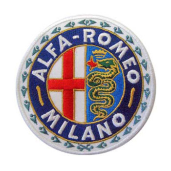 stofmærke "Alfa Romeo Milano" 85mm 