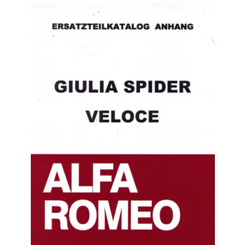 reservedelskatalog - Anhang til 952 101 0 Giulia Spider Veloce (ital.), 140 side