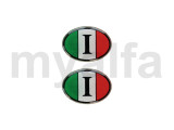 Nationalitetsskilt 36x25mm Italien selvklæbende oval 2St 