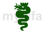 klistermærke slange til motorhjelm, 500 mm grøn 
