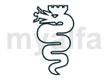 klistermærke slange "Kontur" sort,50 cm 